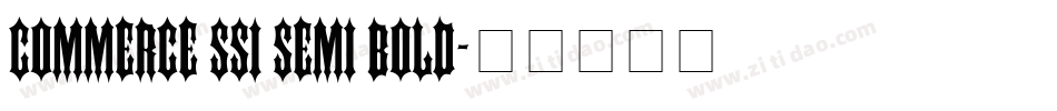 Commerce SSi Semi Bold字体转换